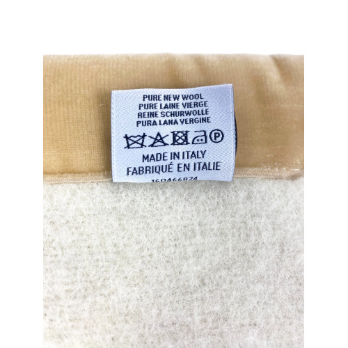 ZWEIFARBIGE DECKE aus echter reiner Schurwolle, weich und warm Beige