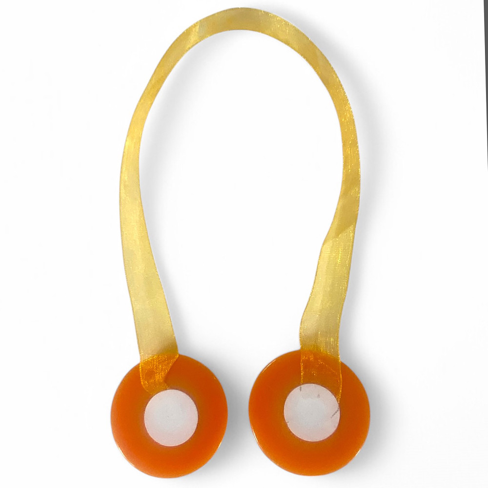 Magnetic Curtain Stopper Orange "Modern" - 1 piece, elegant design, super powerful