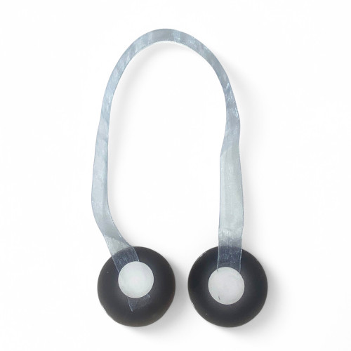 Tope de cortina magnético gris "Modern" - 1 pieza, diseño elegante, súper potente
