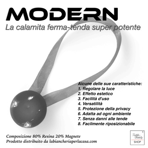 Butée de rideau magnétique beige « Modern » - 1 pièce, design élégant, super puissant