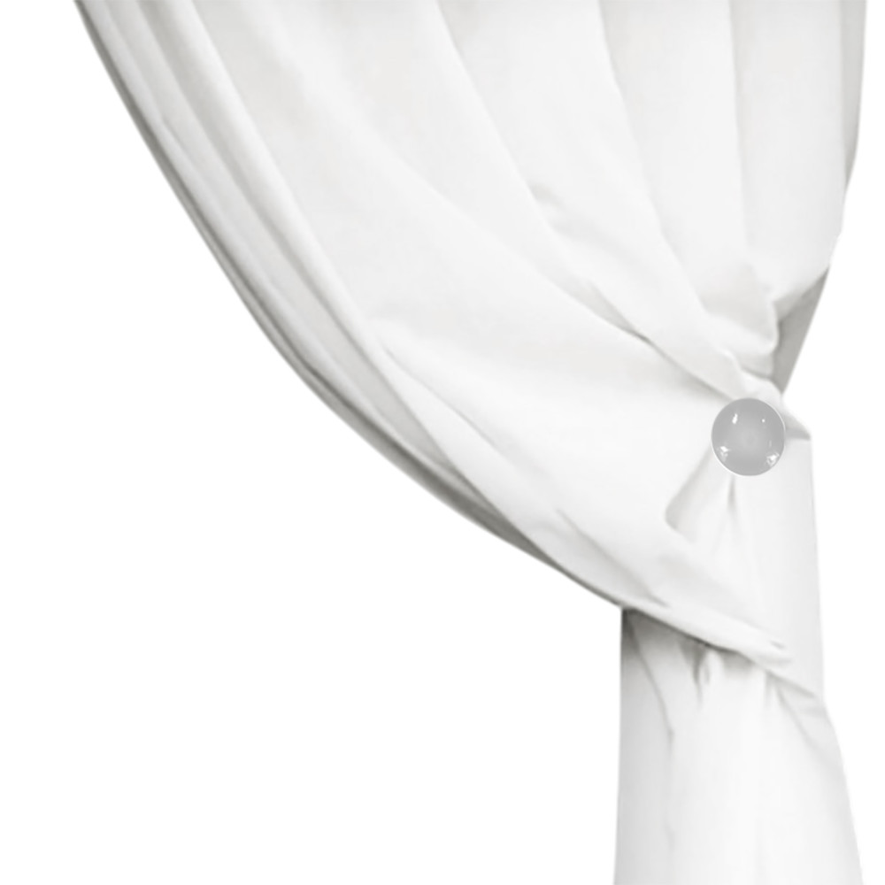 Tope de cortina magnético blanco "Modern" - 1 pieza, diseño elegante, súper potente