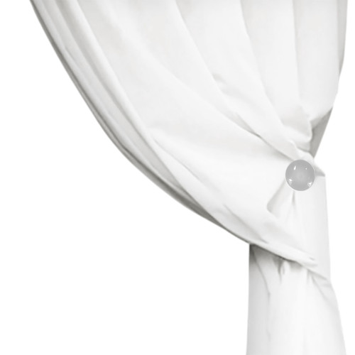 Weißer magnetischer Gardinenstopper "Modern" - 1 Stück, elegantes Design, super leistungsstark