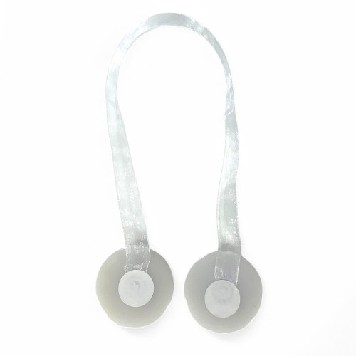 White Magnetic Curtain Stopper "Modern" - 1 piece, elegant design, super powerful