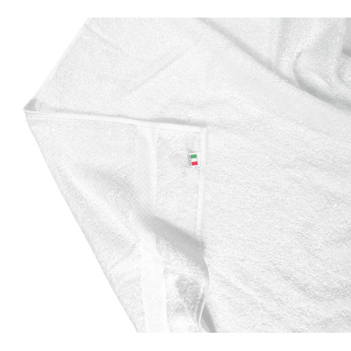 Set de 6 Toallas de Rizo de Algodón 100% Blanco 60x110 cm | Suave, absorbente – Ideal para el hogar, el hotel y B&B – Made in It