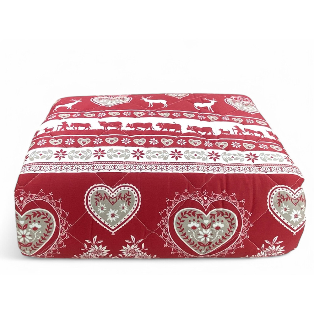 GARDENA TYROLEAN quilted bedspread Red