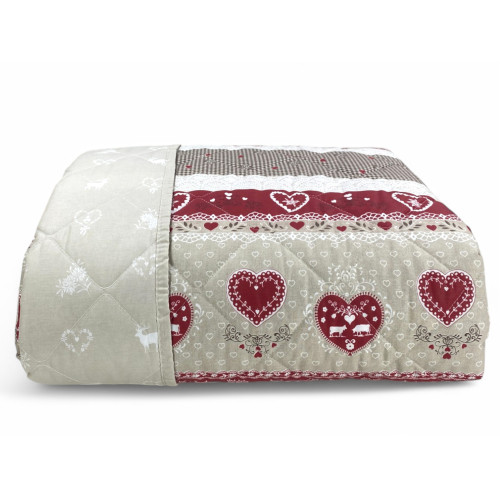 QUILTED BEDSPREAD TYROLEAN Valbadia RED