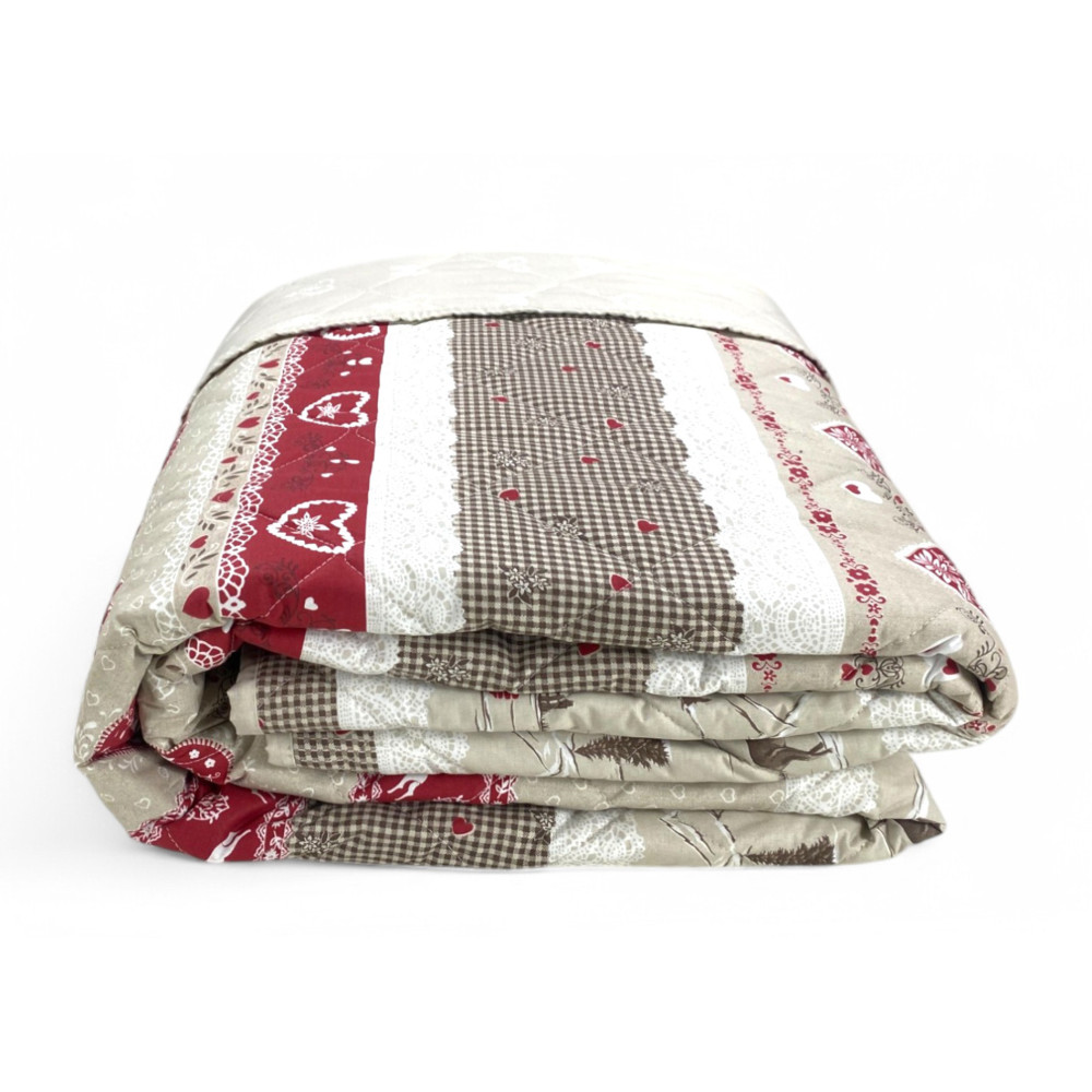 QUILTED BEDSPREAD TYROLEAN Valbadia RED
