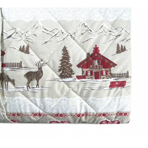 QUILTED BEDSPREAD TYROLEAN Valbadia RED