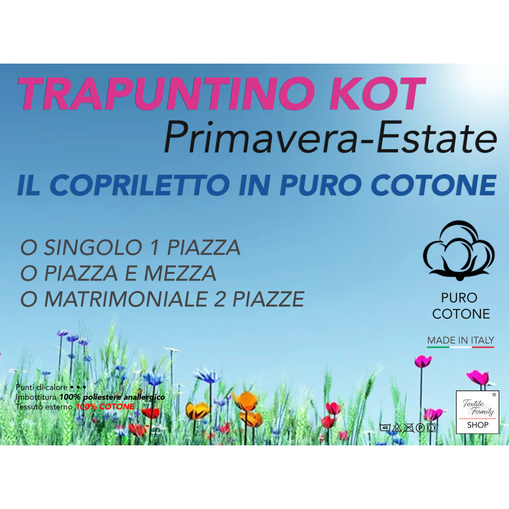 COPRILETTO Trapuntato ZEBRATO Bianco NERO