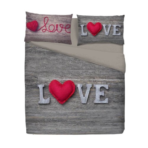 DAISY HEART LOVE SHABBY TYROLEAN DUVET COVER