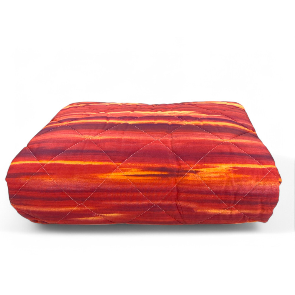 Burgundy Brushed Kot Light Quilt - Spring Summer Quilt - 100% Cotton - Hypoallergenic - Made in Italy