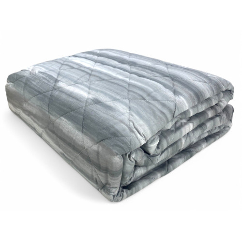 Grey Brushed Kot Light Quilt - Spring Summer Quilt - 100% Cotton - Hypoallergenic - Made in Italy