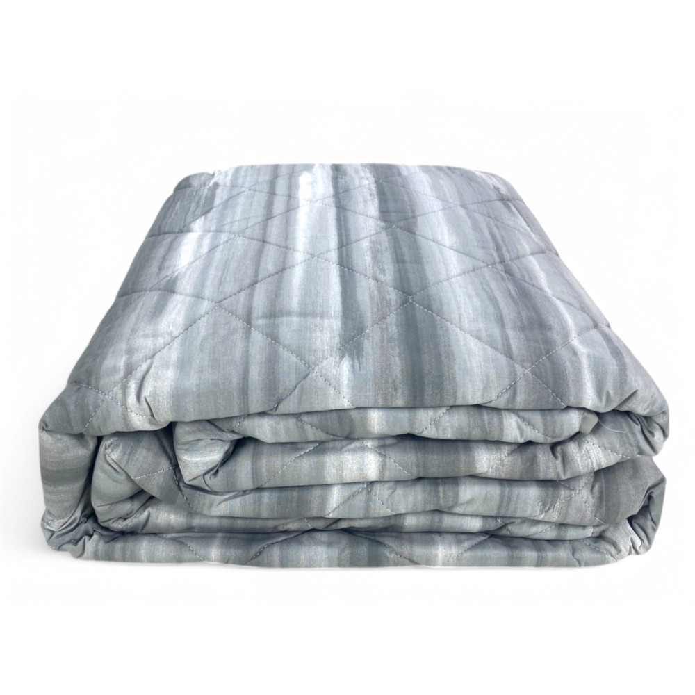 Grey Brushed Kot Light Quilt - Spring Summer Quilt - 100% Cotton - Hypoallergenic - Made in Italy