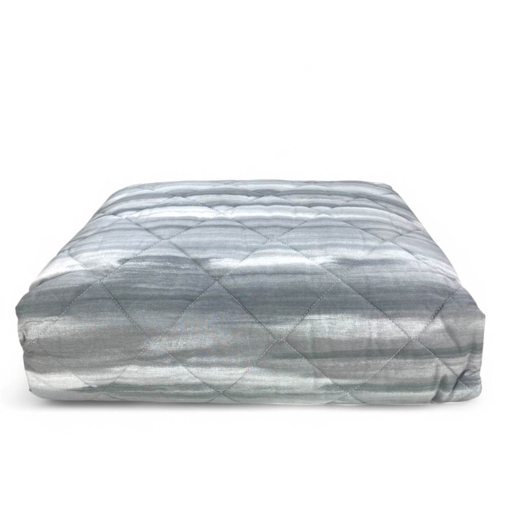 Grey Brushed Kot Light Quilt - Spring Summer Quilt - 100% Cotton - Hypoallergenic - Made in Italy