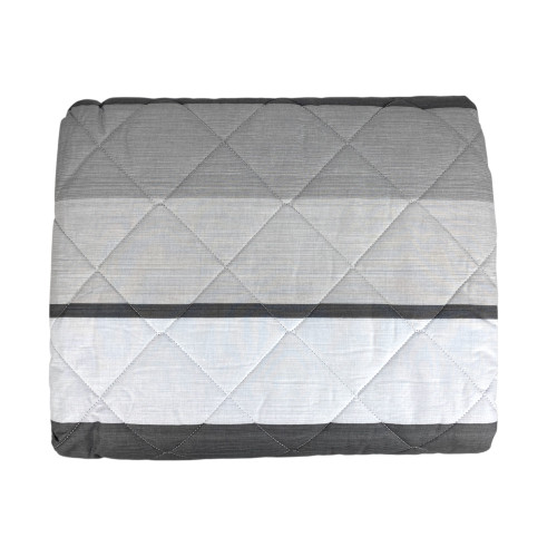 Trapuntino Leggero Kot Riga Grigio - Quilt Primaverile Estivo - Cotone 100% - Anallergico - Made in Italy