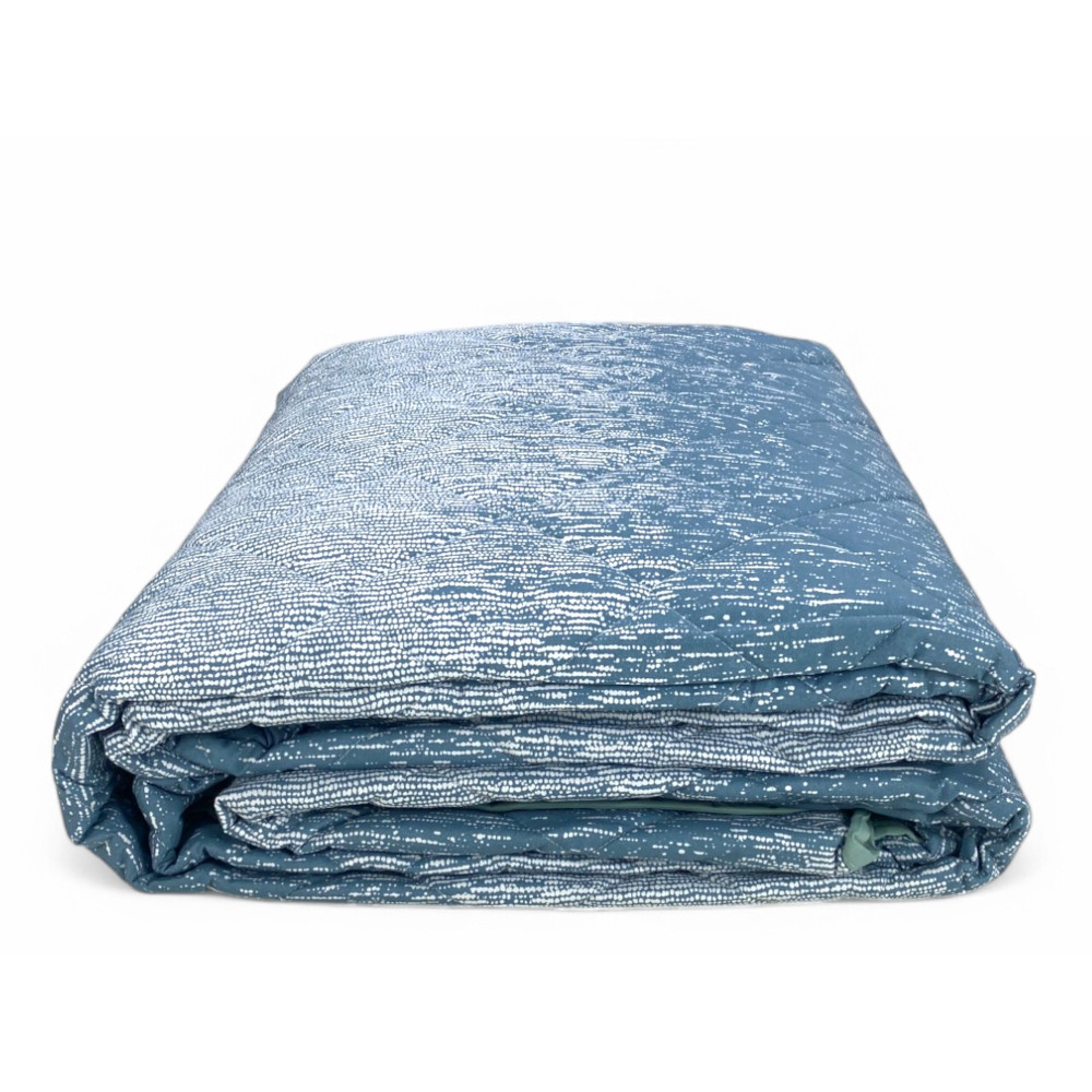 Trapuntino Leggero Kot Bollicine Ottanio - Quilt Primaverile Estivo - Cotone 100% - Anallergico - Made in Italy