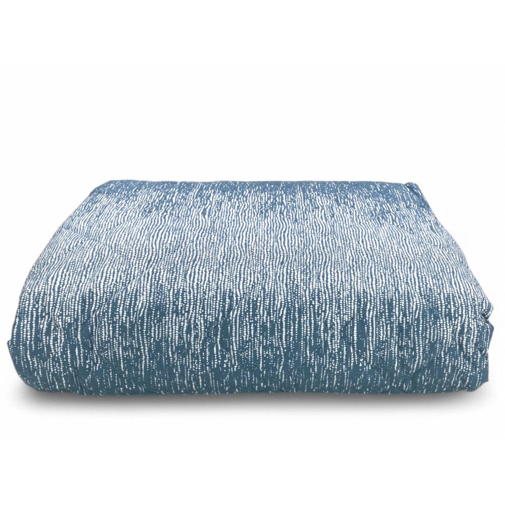 Kot Teal Bubbles Light Quilt - Couette Printemps Eté - 100 % Coton - Hypoallergénique - Fabriqué en Italie