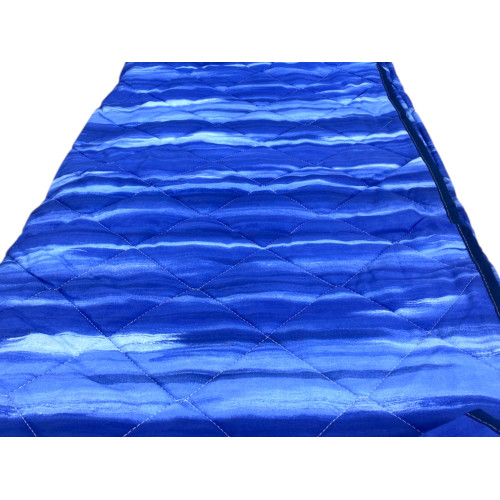 Blue Brushed Kot Light Quilt - Spring Summer Quilt - 100% Cotton - Hypoallergenic - Made in Italy