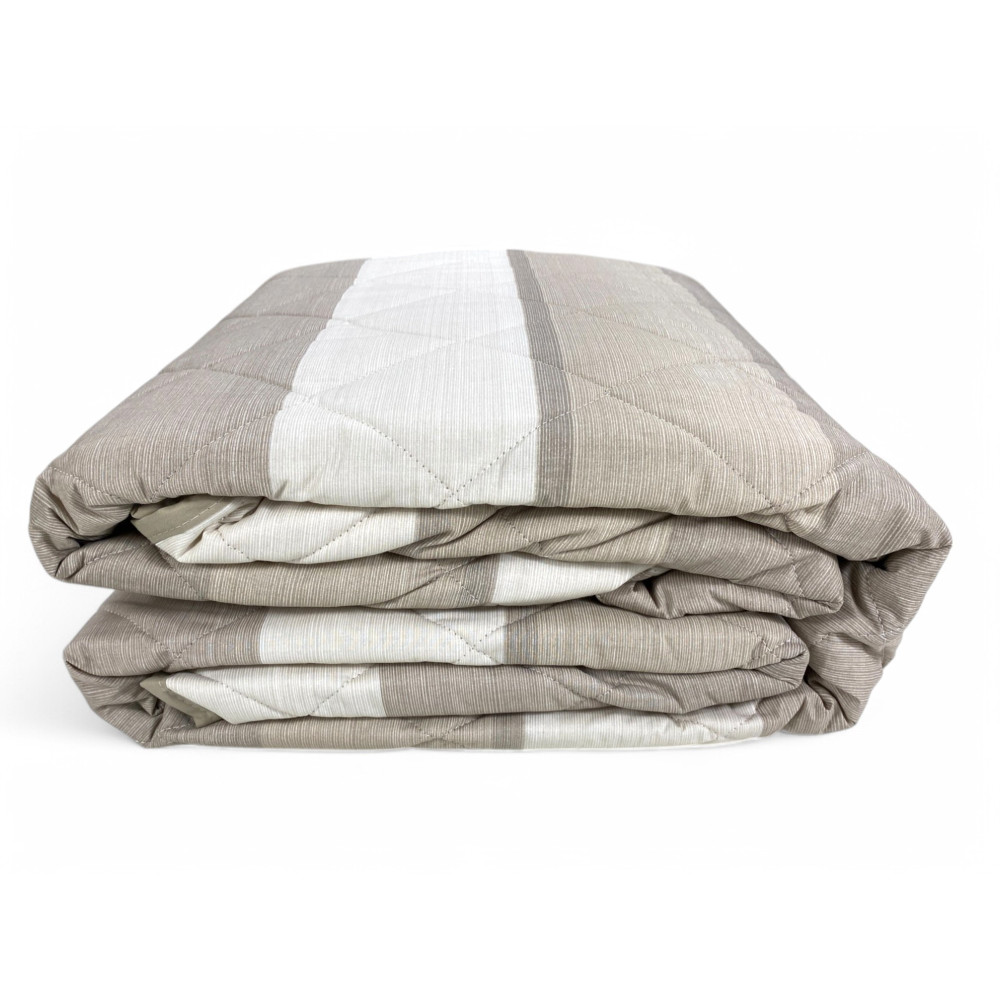 Kot Beige Stripe Light Quilt - Printemps Été Couette - 100 % Coton - Hypoallergénique - Fabriqué en Italie