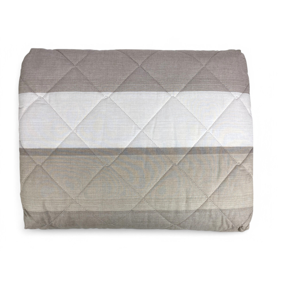 Kot Beige Stripe Light Quilt - Printemps Été Couette - 100 % Coton - Hypoallergénique - Fabriqué en Italie