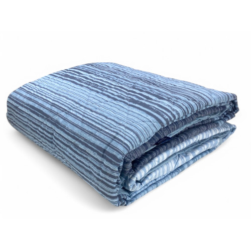Blaue Kot Stripe Light Quilt - Frühling Sommer Quilt - 100% Baumwolle - Hypoallergen - Made in Italy
