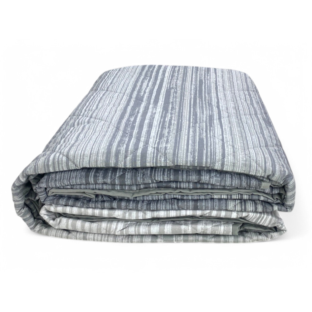 Trapuntino Leggero Kot Stripe Grigio - Quilt Primaverile Estivo - Cotone 100% - Anallergico - Made in Italy