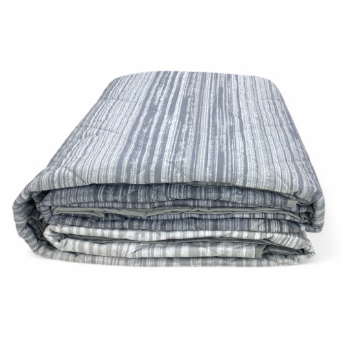 Trapuntino Leggero Kot Stripe Grigio - Quilt Primaverile Estivo - Cotone 100% - Anallergico - Made in Italy