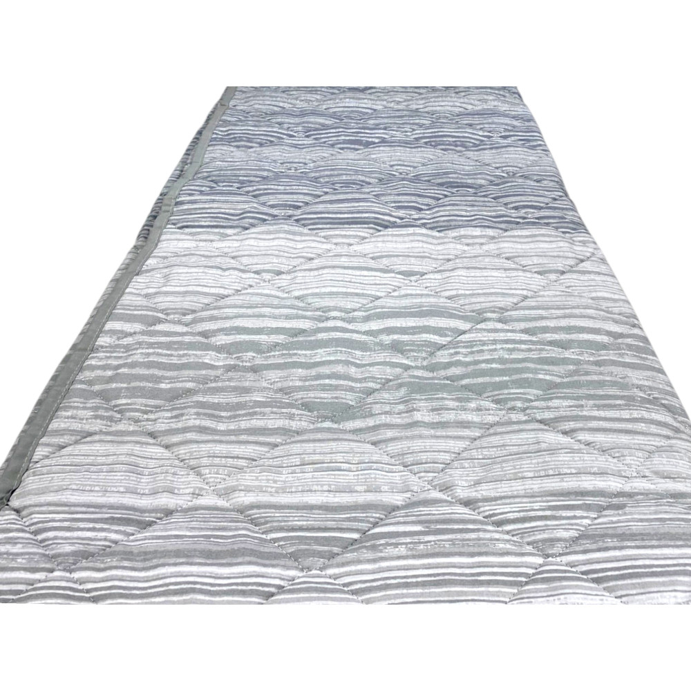 Trapuntino Leggero Kot Stripe Grigio - Quilt Primaverile Estivo - Cotone 100% - Anallergico - Made in Italy