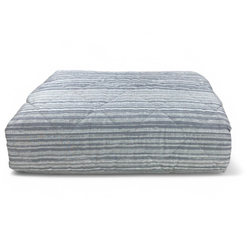 Grey Kot Stripe Light Quilt - Couette Printemps Eté - 100 % Coton - Hypoallergénique - Fabriqué en Italie