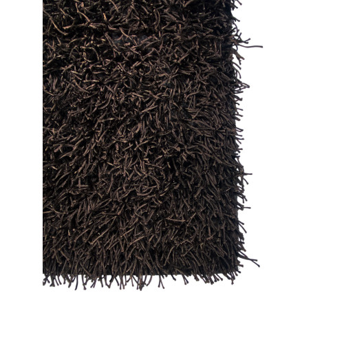 Tappeto Shaggy Marrone Moderno – Pelo 6 cm, Antiscivolo, 12 misure – Poliestere/Cotone – Fatti in India