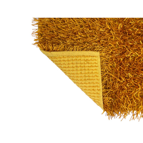Tappeto Shaggy Ocra Moderno - Pelo Lungo 6 cm - Antiscivolo, 12 Misure - Annodato a Mano, Robusto e Sofisticato