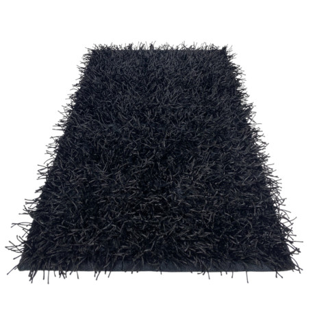 Tappeto Shaggy Nero Moderno...