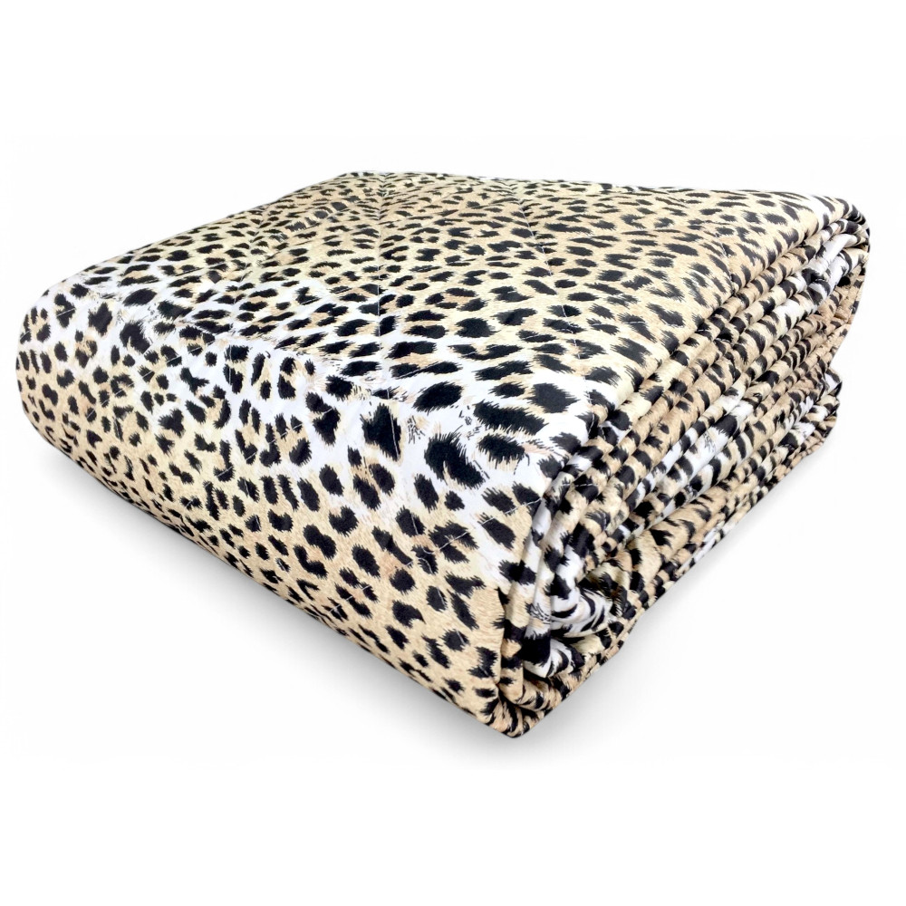 Couvre-lit matelassé léopard de style animalier