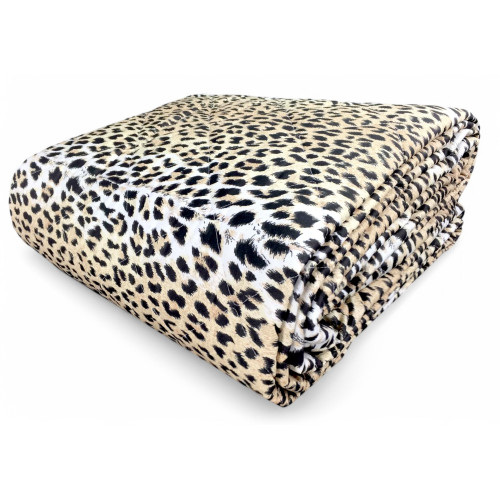 Couvre-lit matelassé léopard de style animalier