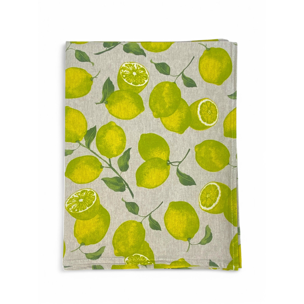 MANTEL DORY SORRENTO limón LIMONES AMARILLOS en algodón