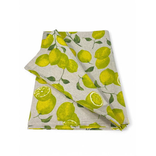 MANTEL DORY SORRENTO limón LIMONES AMARILLOS en algodón