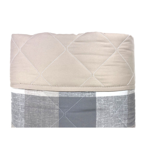 Bow Quilt – beige gesteppte schottische Tagesdecke – Zwischensaison, weiche Mikrofaser – Made in Italy