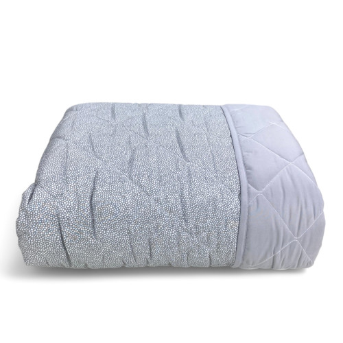 Quilt Bow – Couvre-lit matelassé garçon gris – Mi-saison, microfibre douce – Fabriqué en Italie