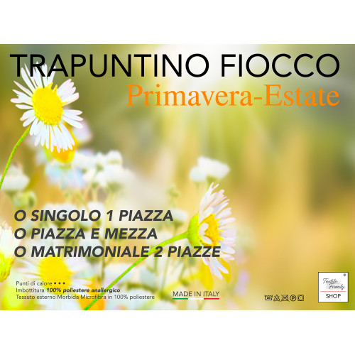 Trapuntino Fiocco – Copriletto Trapuntato Pois Verde – Mezza Stagione, Morbida Microfibra – Made in Italy