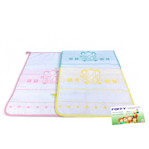 SET de 3 SERVIETTES ASILE fille COQUELICOT © cm. 40x55 le coton pur FEMELLE avec la toile AÏDA à broder