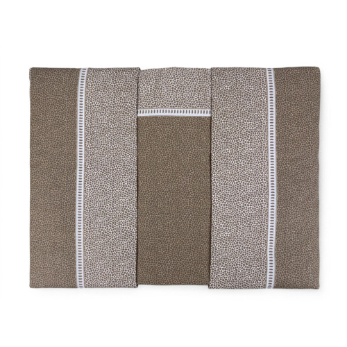 Lenzuola Matrimoniali Cotone Completo MAXI Tex Family - Design Moderno "Time" Colore Beige