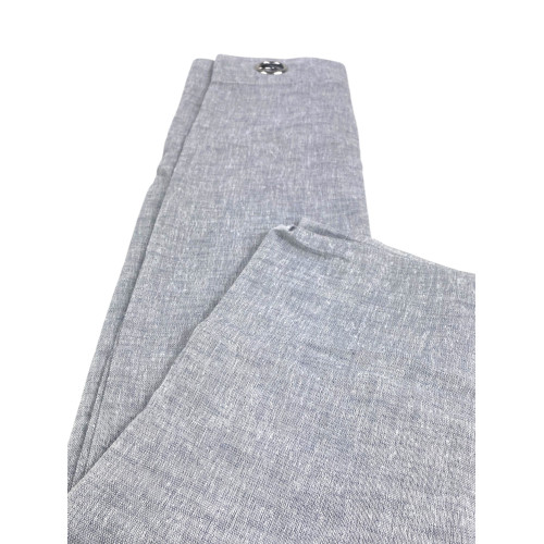 Tenda Simply Effetto Lino 140x300 cm Grigio - Tinta Unita Semitrasparente - Poliestere con Anelli - Stile Moderno