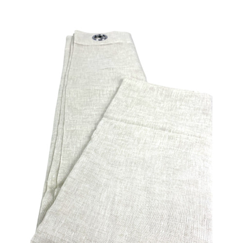 Tenda Simply Effetto Lino 140x300 cm Beige - Tinta Unita Semitrasparente - Poliestere con Anelli - Stile Moderno