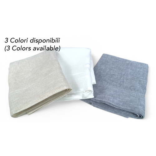 Tenda Simply 2.0 Bianco Effetto Lino - 200x300 cm - con Fettuccia per Bastone o Binario - Tinta Unita Naturale