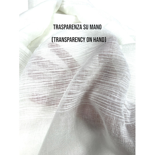 Tenda Monaco Bianca - Pannello 140x300 cm Righe Moderne - Fettuccia Universale per Bastoni o Binari