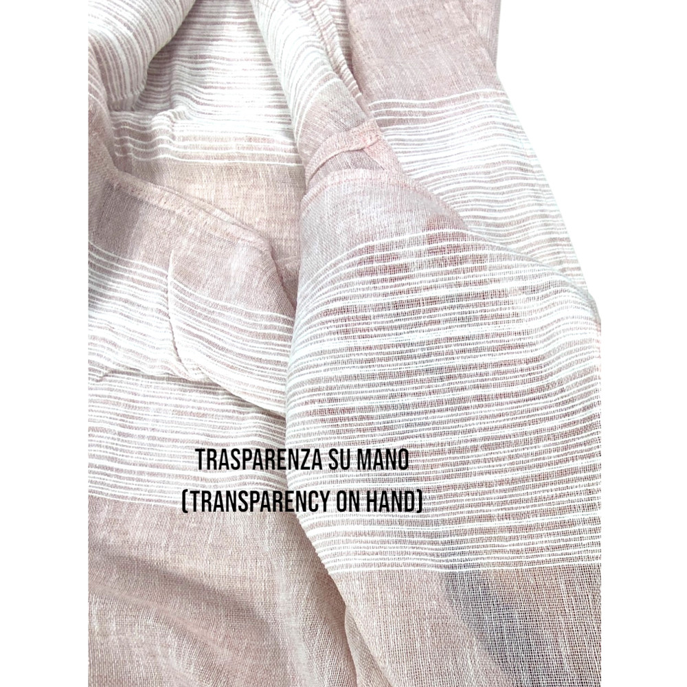 Tenda Monaco Rosa - Pannello 140x300 cm Righe Moderne - Fettuccia Universale per Bastone o Binario