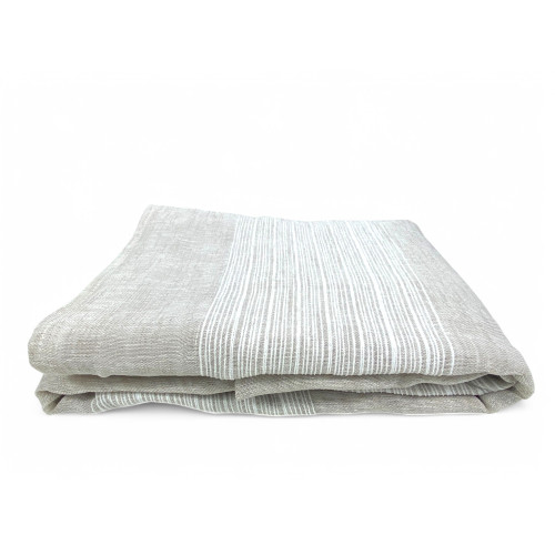 Tenda Monaco Beige - Pannello 140x300 cm Righe Moderne - Fettuccia Universale per Bastoni e Binari