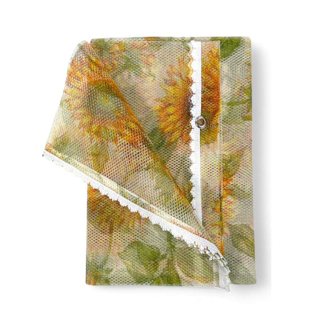 Tenda Zanzariera Girasoli - Rete Anti Insetti Esterni Giardino Balcone - Poliestere con Occhielli e Frangia