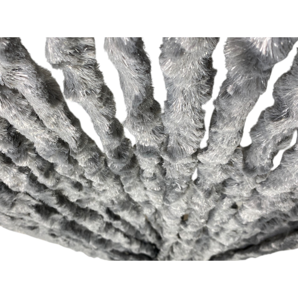 Soffio grey chenille curtain - Insect protection, semi-transparent, easy to assemble - 100% recyclable polypropylene