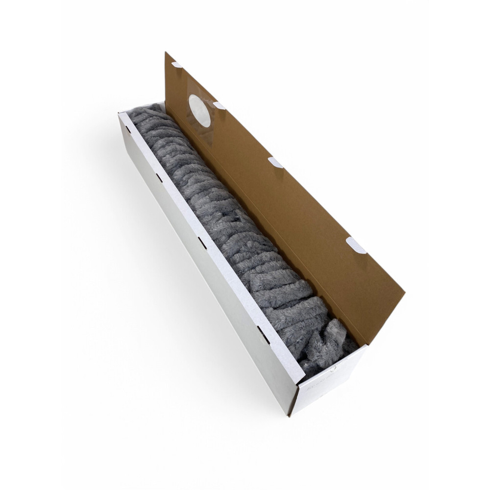 Soffio grey chenille curtain - Insect protection, semi-transparent, easy to assemble - 100% recyclable polypropylene